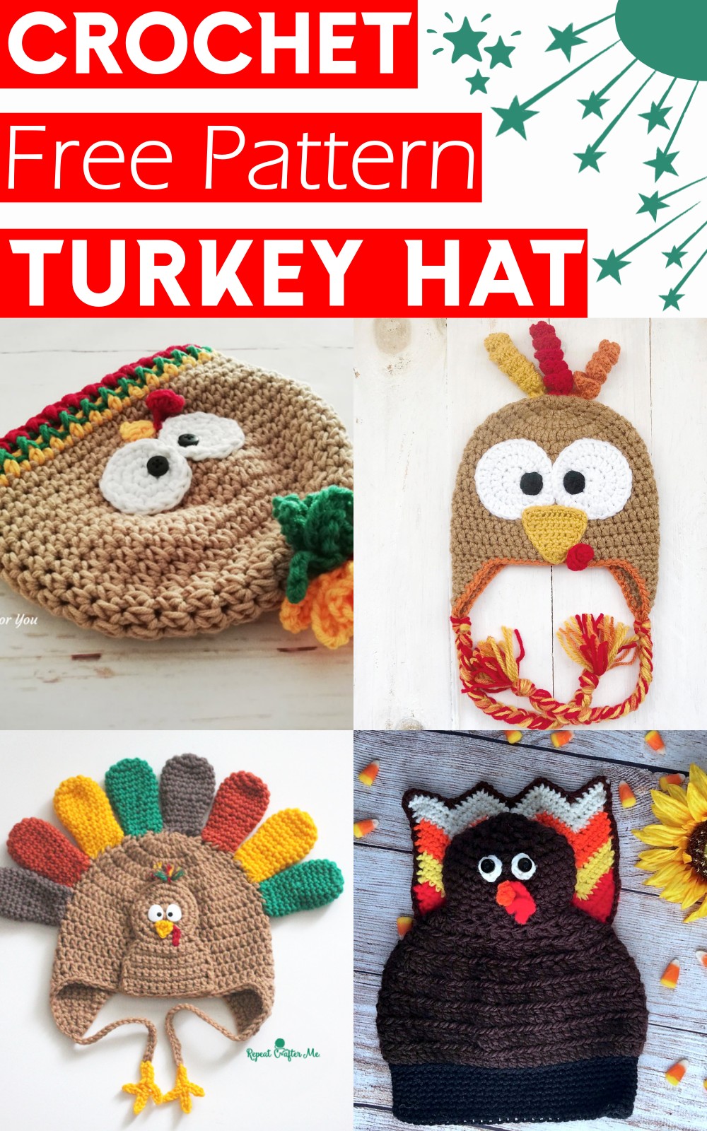 5 Free Crochet Turkey Hat Patterns For Thanksgiving 