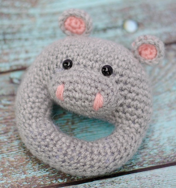 Free Crochet Hippo Rattle Pattern