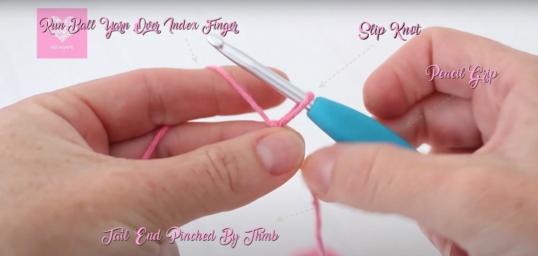How to Hold Yarn And Hook