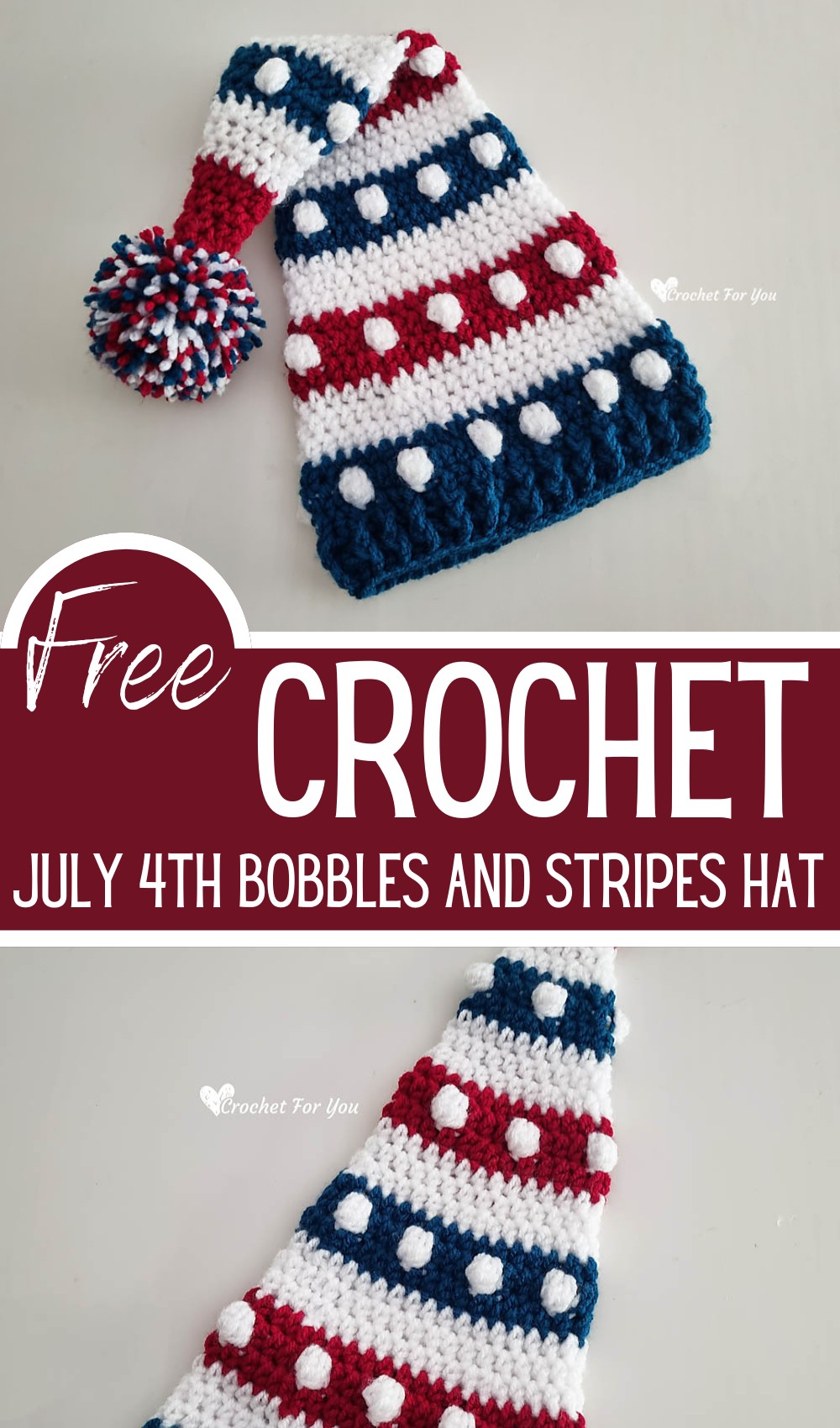 July 4th Bobbles And Stripes Hat
