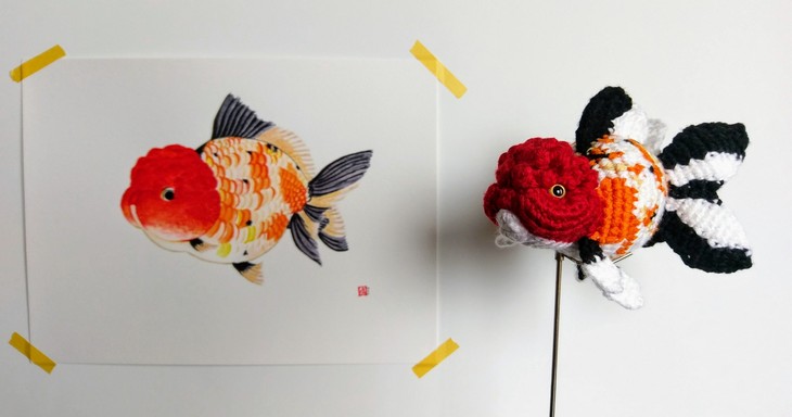Mingle Doll Crocheted A Fancy Oranda Goldfish