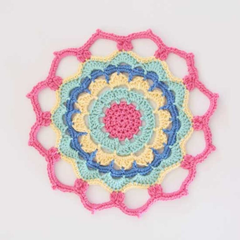 Free Crochet Flower Mandala Pattern For Spring