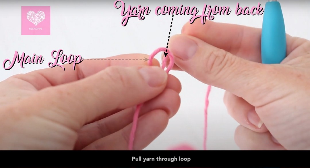  Step 4: Pass the yarn through the loop