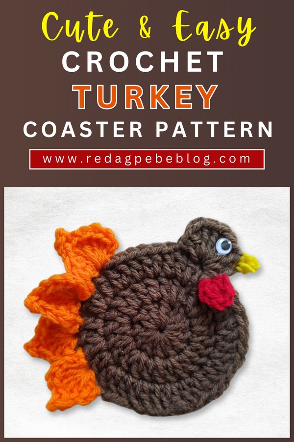 crochet turkey coaster