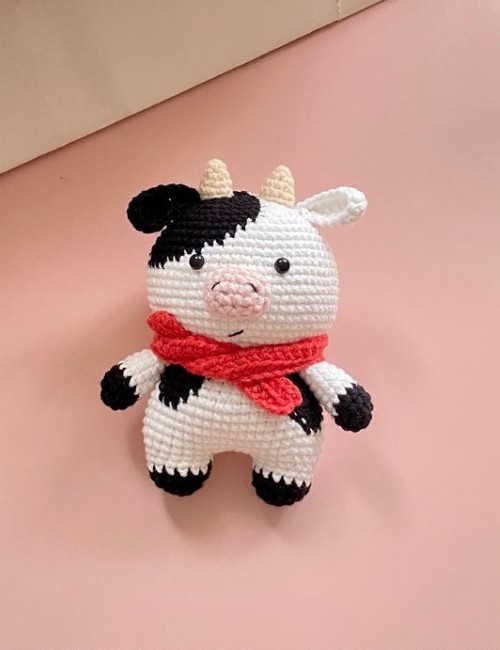 How to Crochet Cow Doll For Baby Nursery