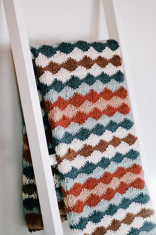Crochet Reverb Waves Blanket Pattern