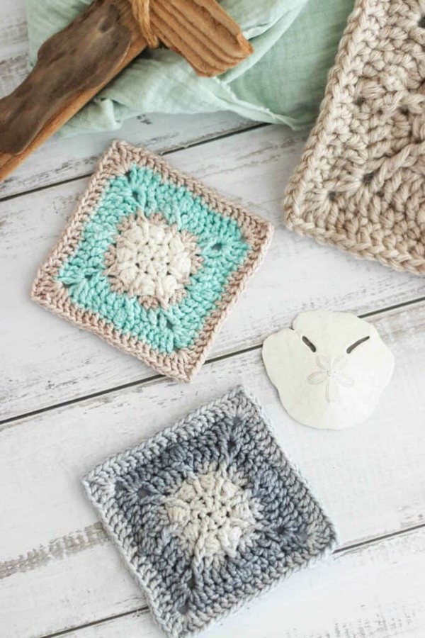 Crochet Sand Dollar Square Pattern