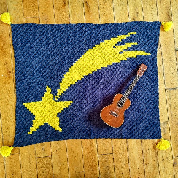 Crochet Shooting Star C2c Blanket Pattern 
