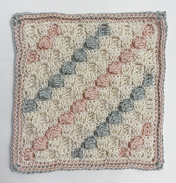 Crochet Textured C2c Square Pattern 
