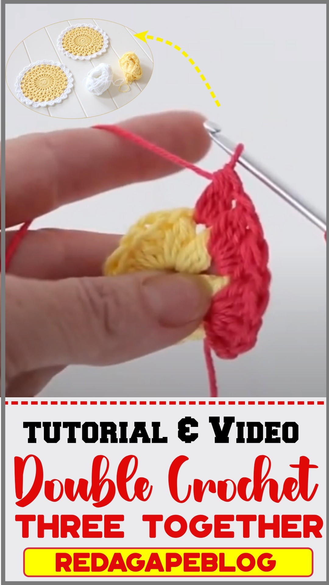 double crochet three together