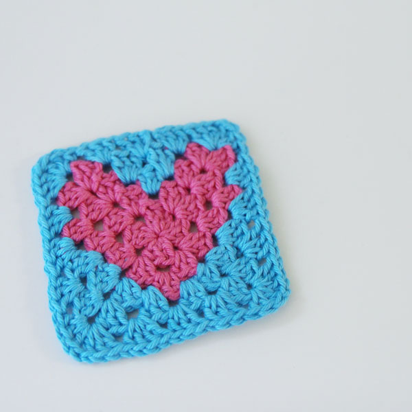 Basic Granny Square With Heart