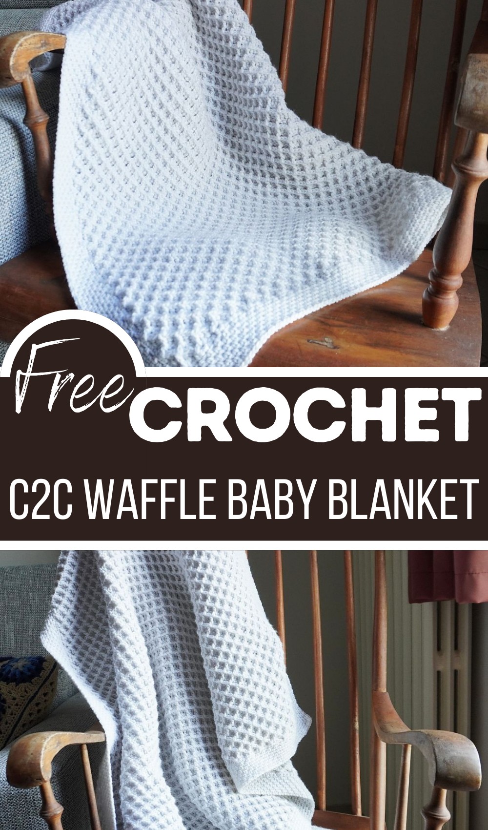 C2C Waffle Baby Blanket