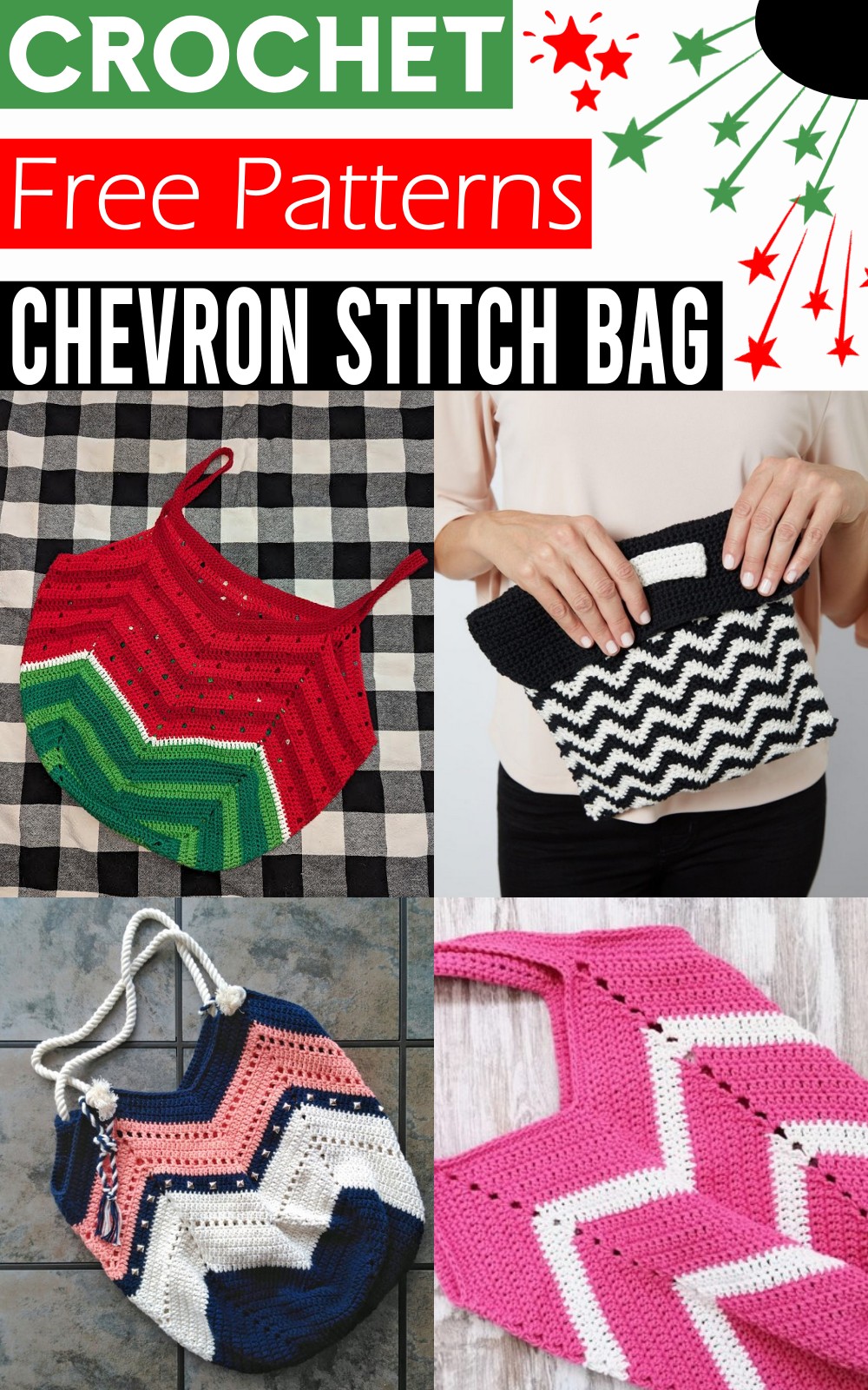 Chevron Stitch Crochet Bag Patterns