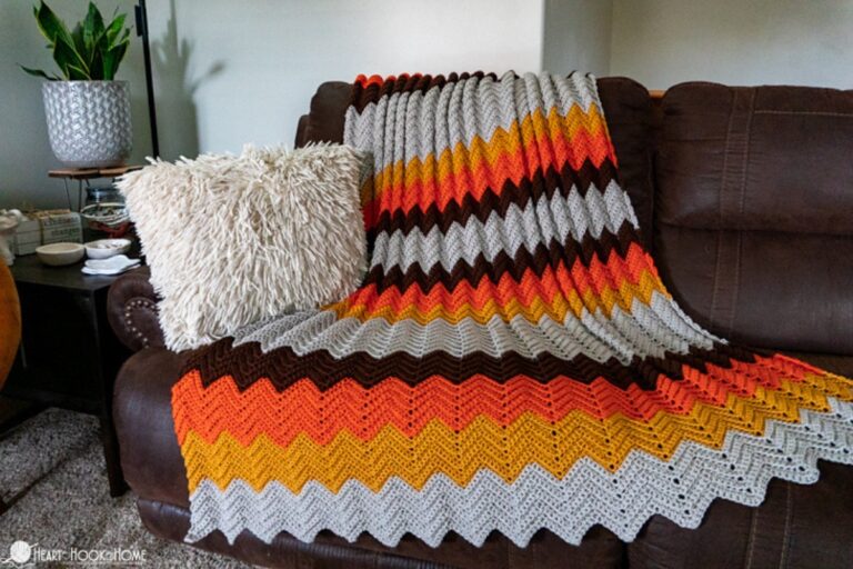 10 Free Chevron Stitch Crochet Blanket Patterns For Decor