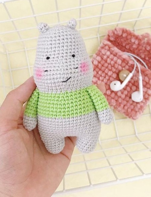 How to Crochet Hippo Amigurumi For Your Baby
