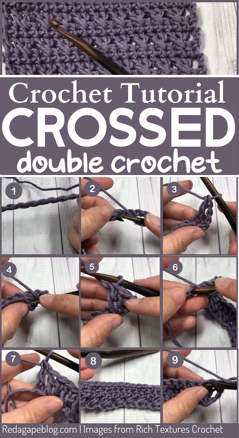 Crossed Double Crochet Stitch (crossed dc)