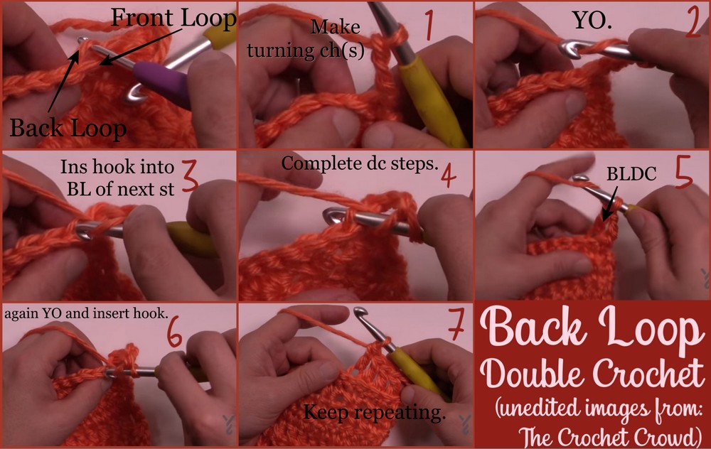 Double Crochet Back Loop Pictures