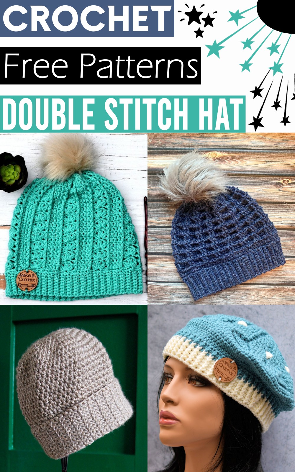 Double Crochet Stitch Hat Patterns