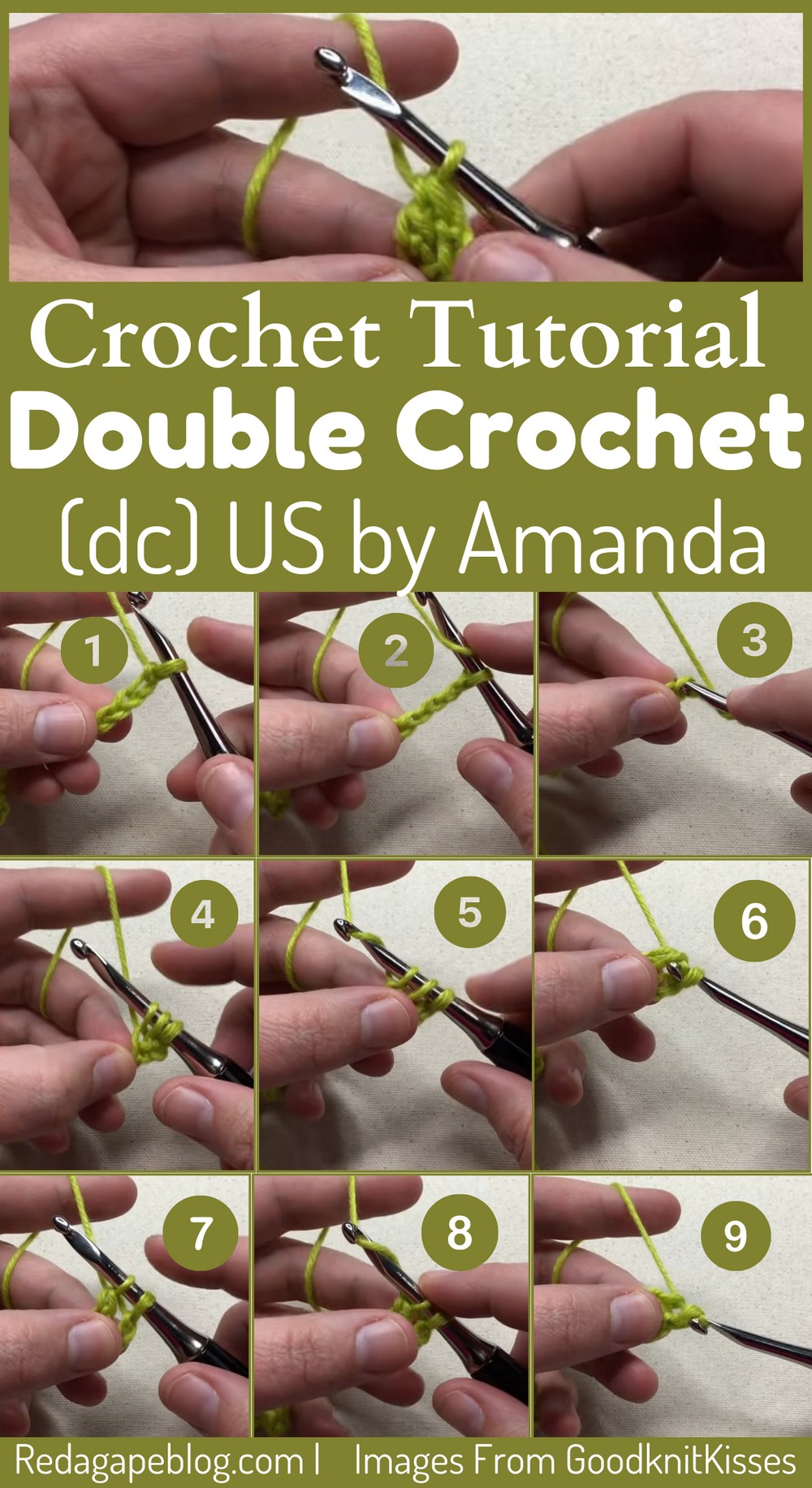 Double crochet tutorial