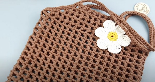Easy Crochet Net Bag With Double Crochet Stitch