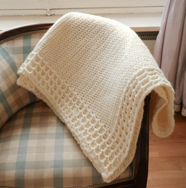 Esme Waffle Crochet Blanket