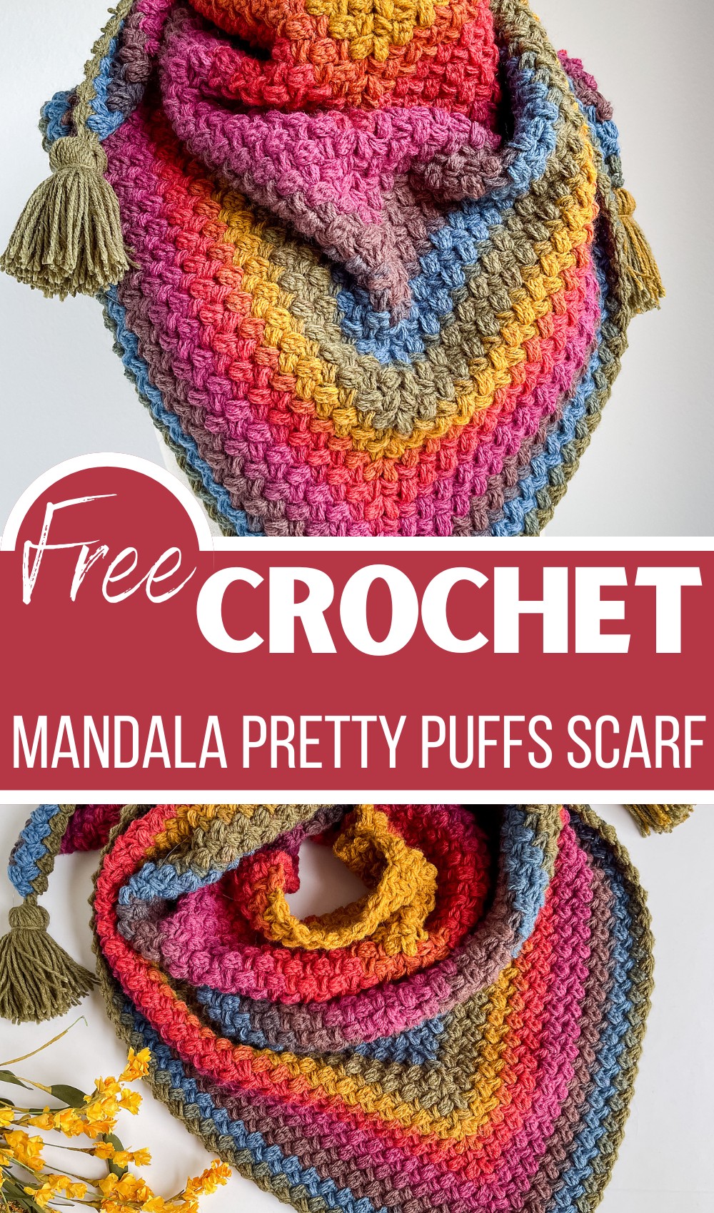 Mandala Pretty Puffs Scarf