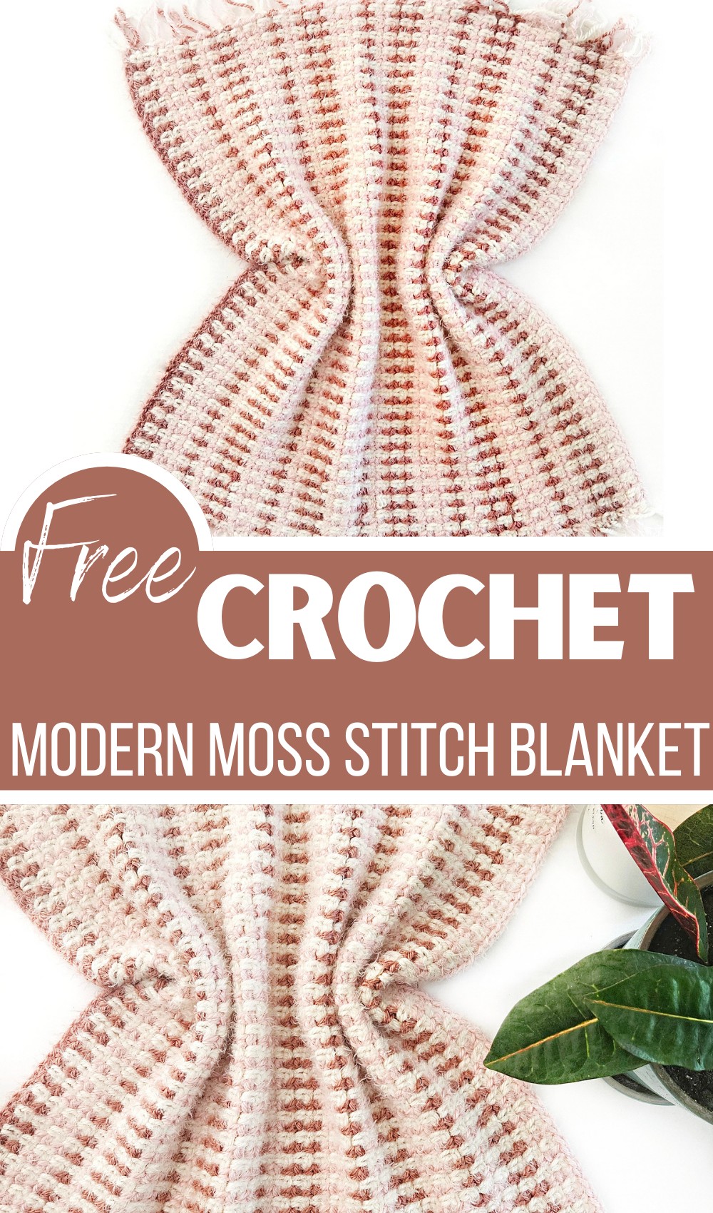 Modern Moss Stitch Blanket