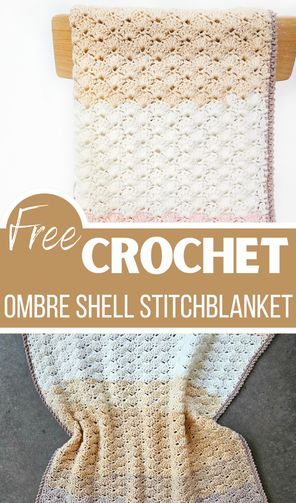 Ombre Shell Stitch Blanket