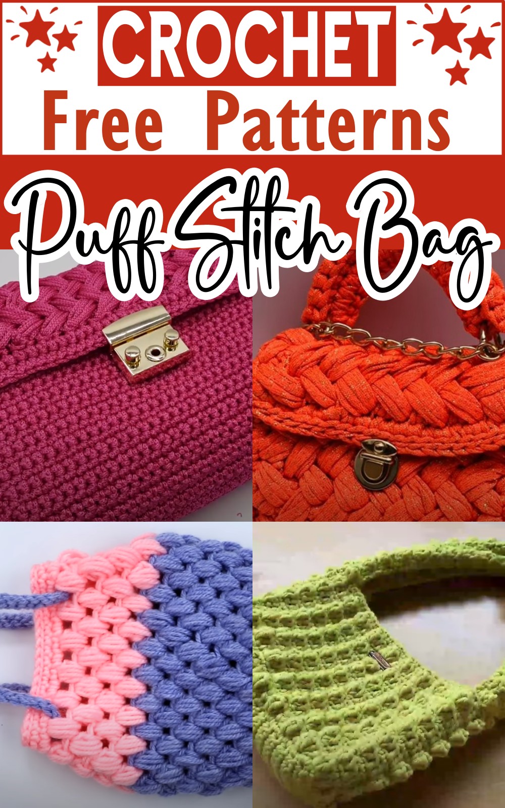 Puff Stitch Crochet Bag Patterns free