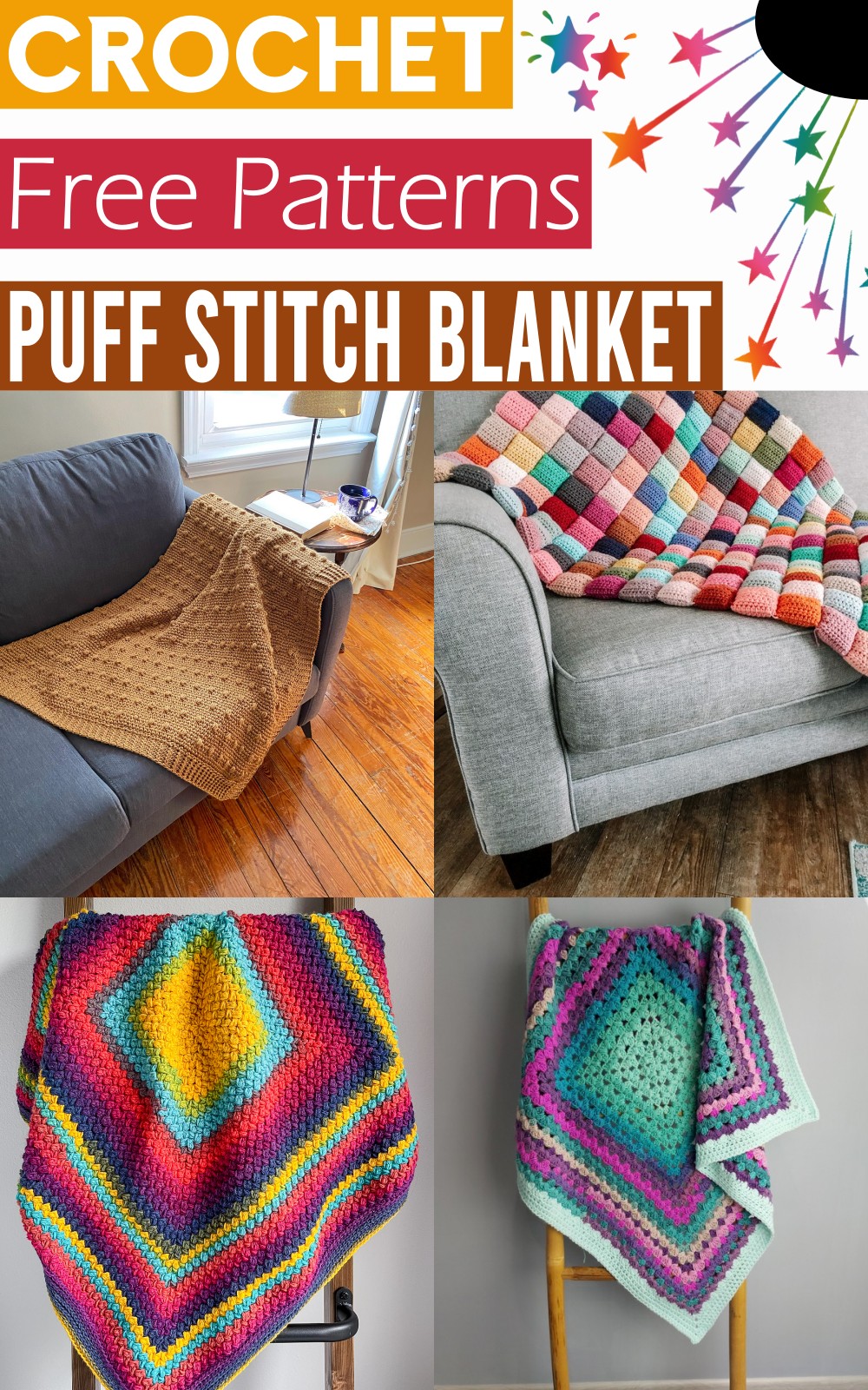 Puff Stitch Crochet Blanket Patterns 1