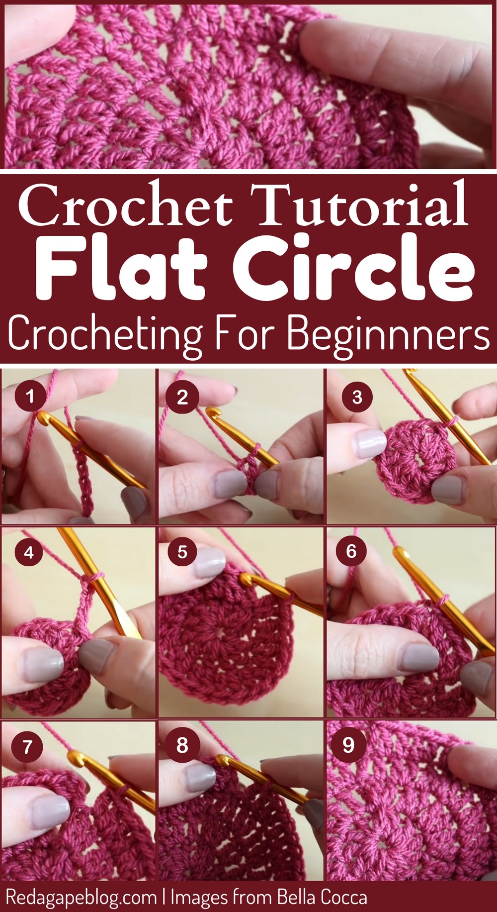 How to crochet a flat circle