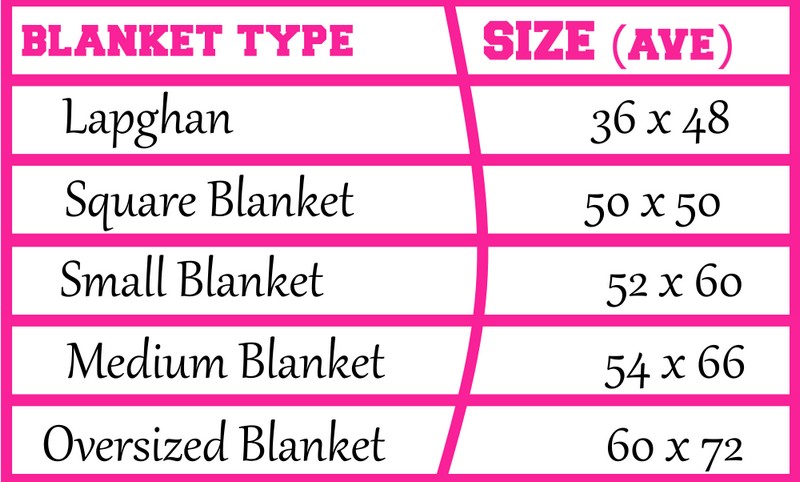 crochet blanket sizes