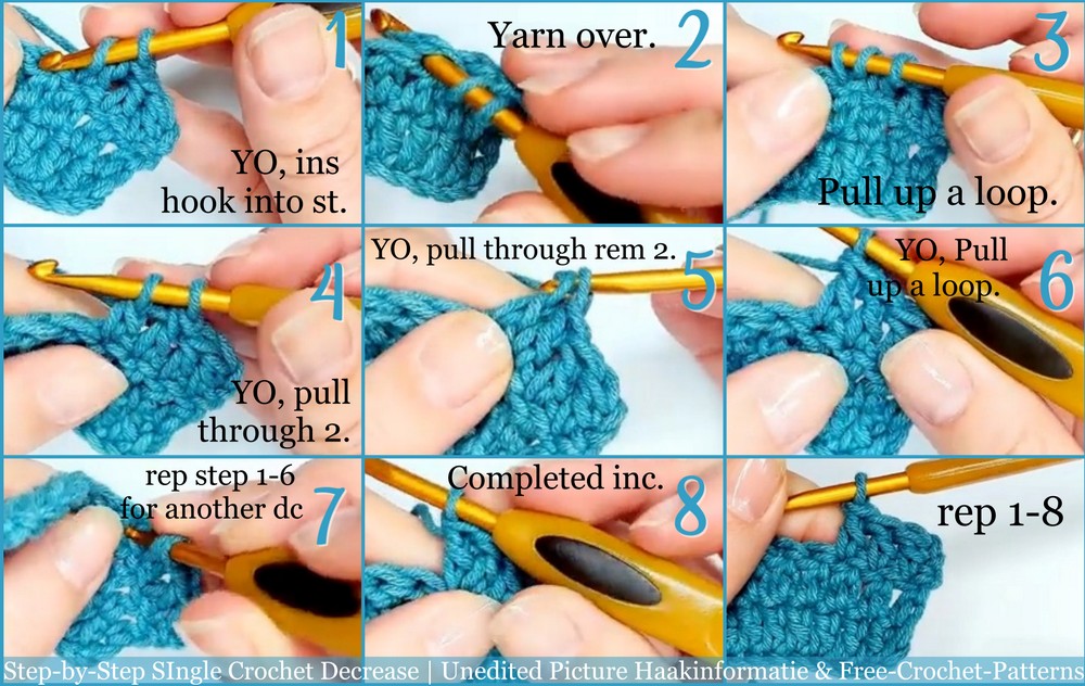 decreased single crochet with pictures 