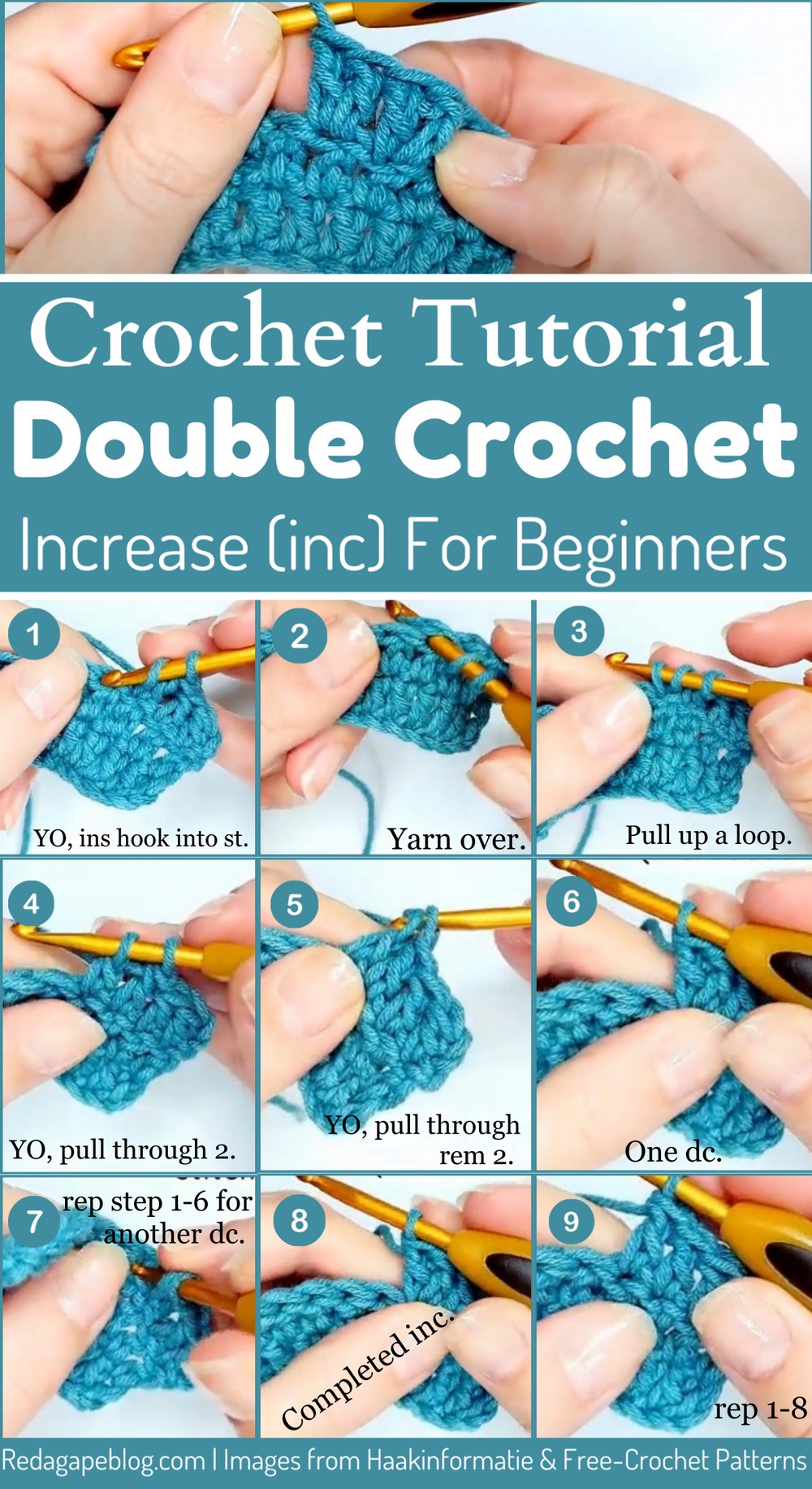 double crochet increase tutorial 