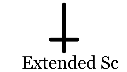 symbol for extended single crochet