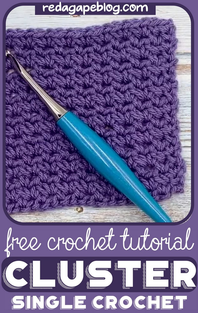 single crochet cluster stitch tutorial
