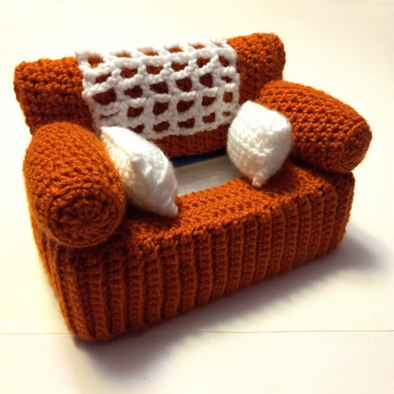 Couch Tissue Box Cover Free Pattern