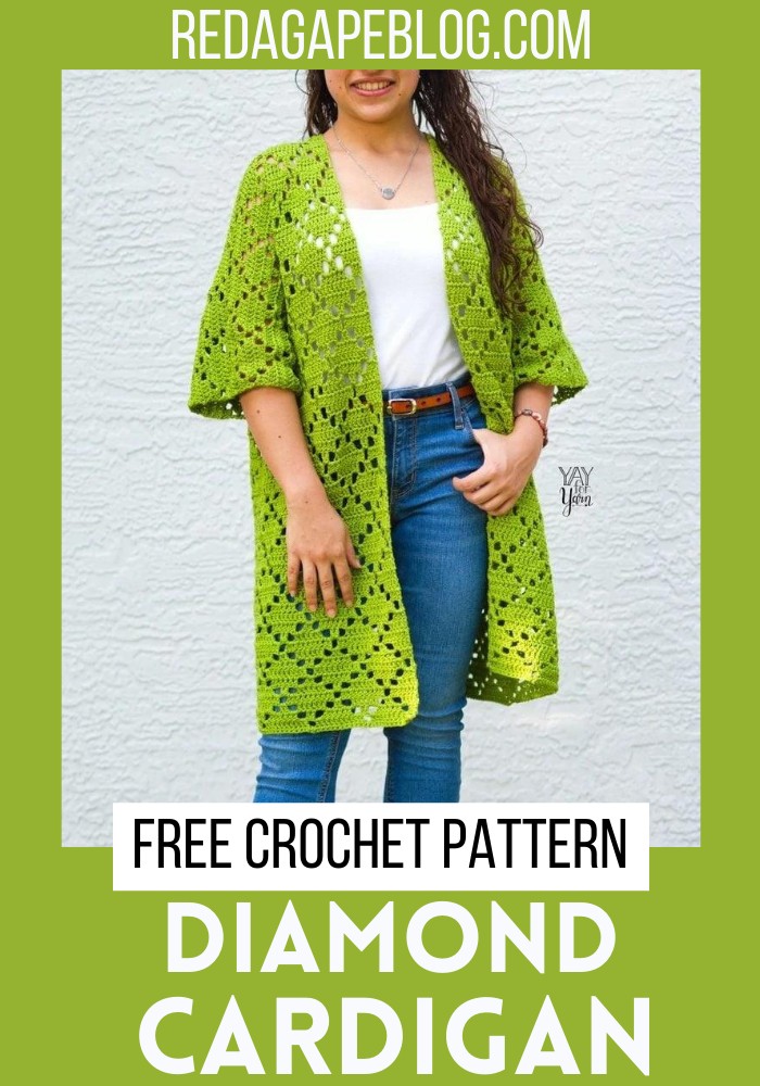 Crochet Diamond Cardigan Pattern