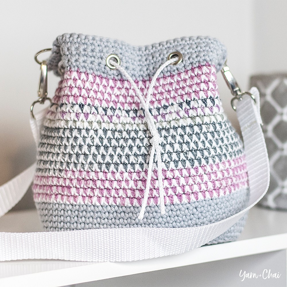 Crochet Mosaic Bucket Bag