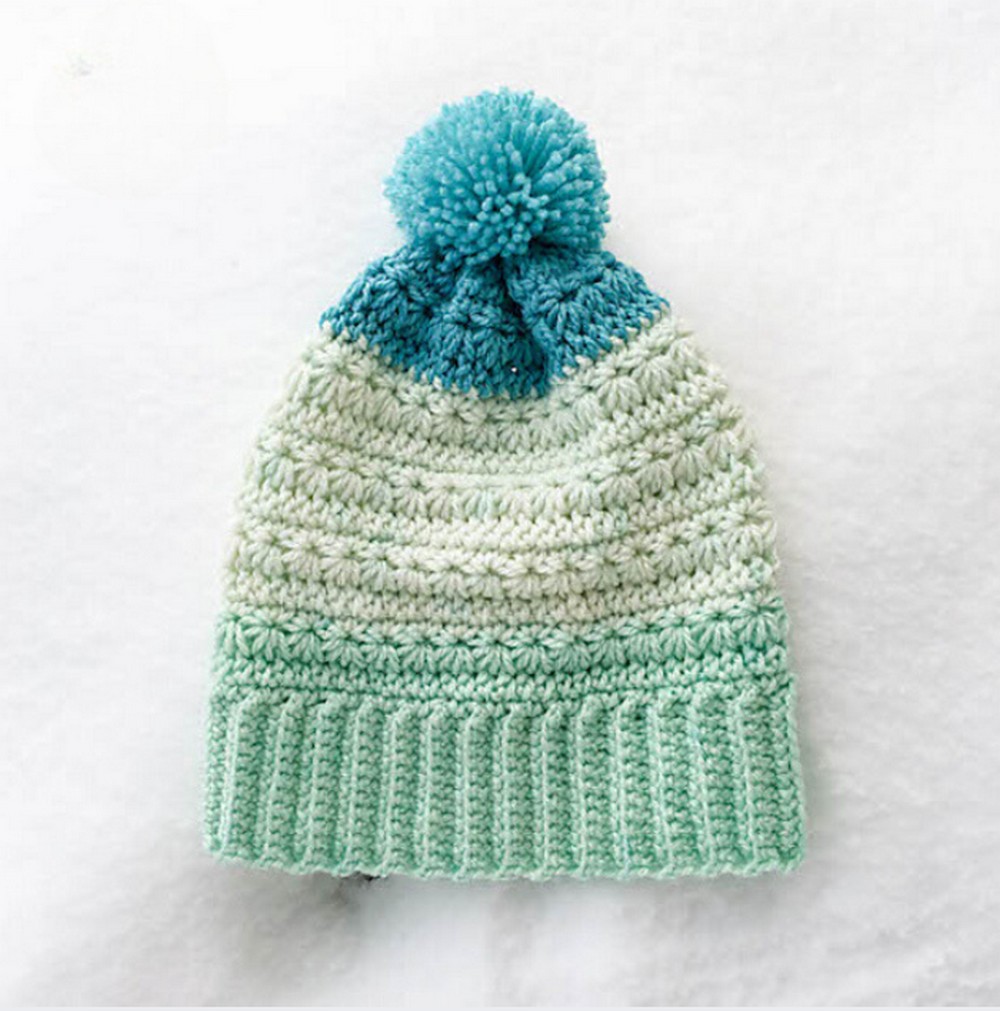 Crochet Snow Drops Slouch Hat