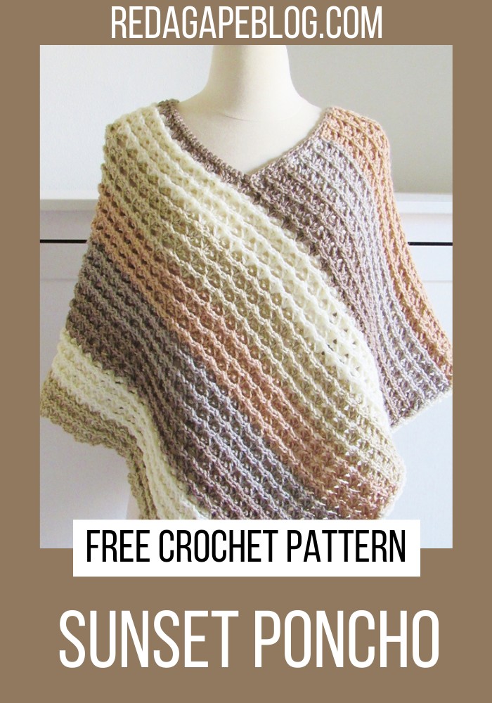 Crochet Sunset Poncho Pattern