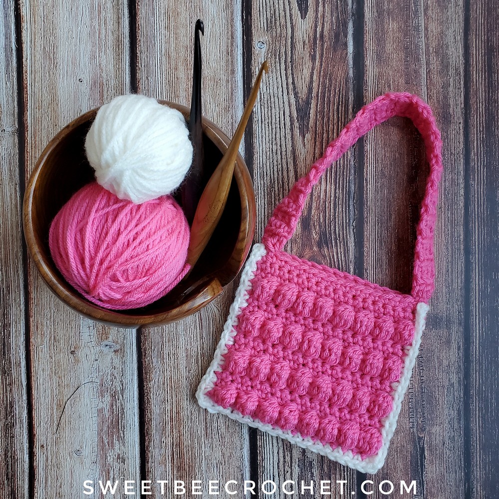 Crochet Sweetheart Bobble Bag