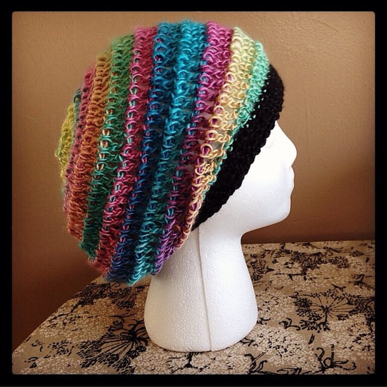 Colorful Crochet Hadley Slouch Hat Pattern