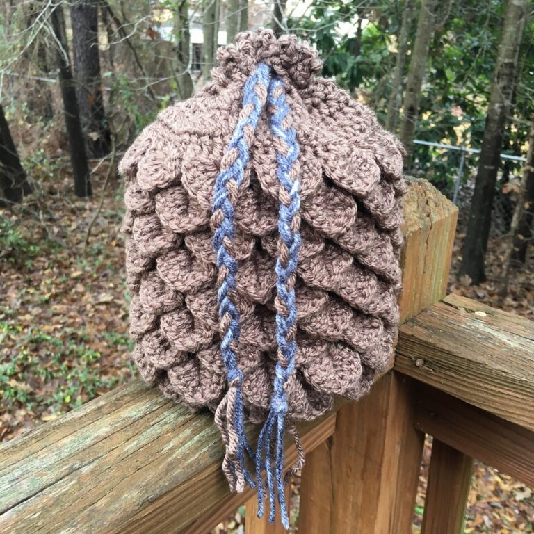 XL Crochet Dragonscale Dice Bag Pattern