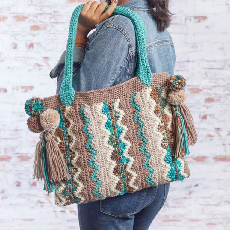 Free Crochet Flame Stitch Bag Pattern