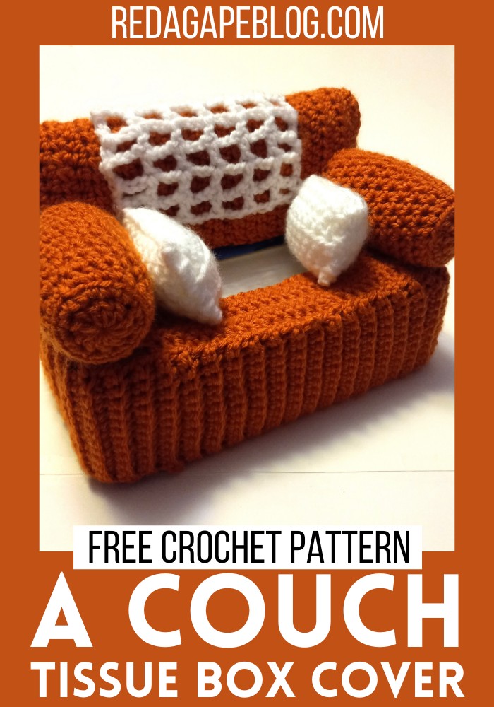 Free Crochet A Couch Tissue Box Cover Pattern