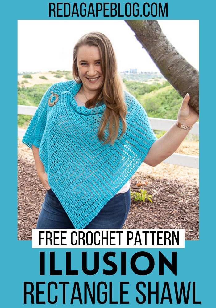 Free Crochet Illusion Rectangle Shawl Pattern