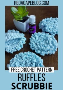 Crochet Ruffles Scrubbie Pattern Free - Red Agape Blog