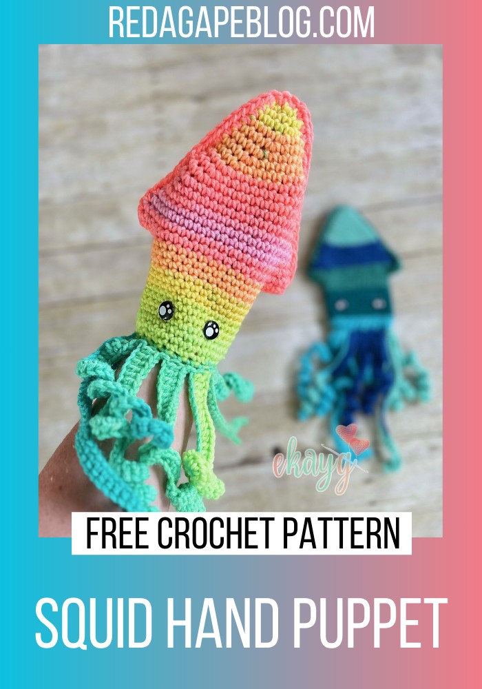 Free Crochet Squid Hand Puppet Pattern
