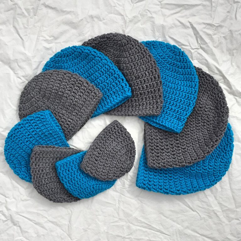 Double Crochet Hat in 10 Sizes – Free Pattern for Beginners